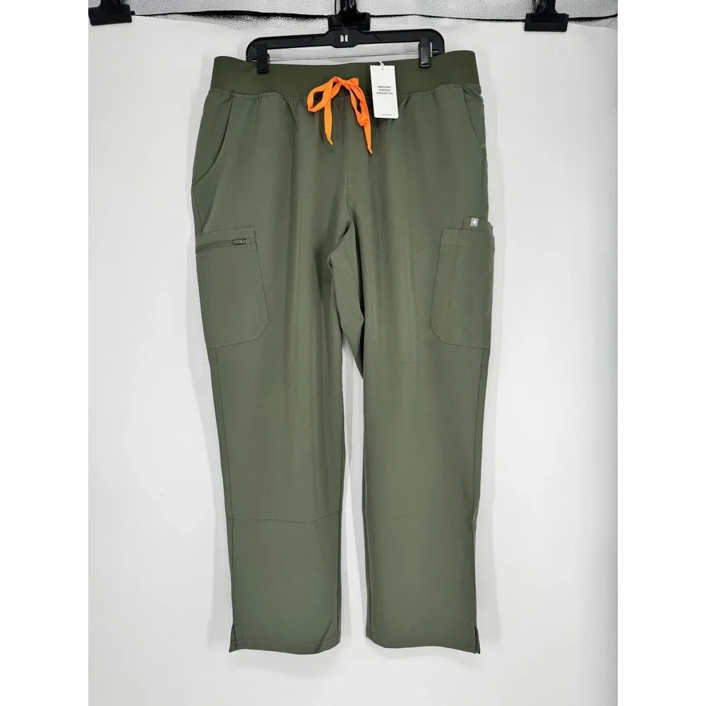 FIGS Technical Collection High Waisted Yola Scrub Pants Cargo Womens 3XL Moss